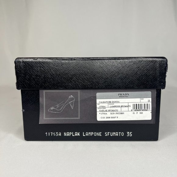 PRADA Circa 2008 DONNA KITTEN HEEL SZ 35 PATENT left toebox/ - Picture 8 of 8